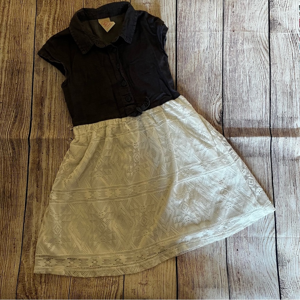 Faded Glory Denim and Lace Kids Dress
